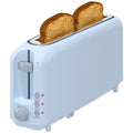 2-Slice Toaster with 10" Extra Long Slot, 6 Browning Levels, Removable Crumb Tray, Defrost, Reheat & Cancel Functions, Auto Shut-Off Safety,Blue