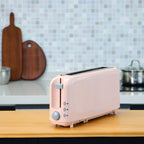2-Slice Toaster with 10" Extra Long Slot, 6 Browning Levels, Removable Crumb Tray, Defrost, Reheat & Cancel Functions, Auto Shut-Off Safety,Pink