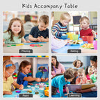 Height Adjustable Kids Table with 4 Chairs, Durable HDPE Play Set for Children Ages 2–12, Gray