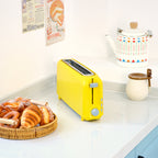 2-Slice Toaster with 10" Extra Long Slot, 6 Browning Levels, Removable Crumb Tray, Defrost, Reheat & Cancel Functions, Auto Shut-Off Safety,Yellow