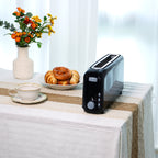 2-Slice Toaster with 10" Extra Long Slot, 6 Browning Levels, Removable Crumb Tray, Defrost, Reheat & Cancel Functions, Auto Shut-Off Safety,Black