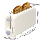 2-Slice Toaster with 10" Extra Long Slot, 6 Browning Levels, Removable Crumb Tray, Defrost, Reheat & Cancel Functions, Auto Shut-Off Safety,White