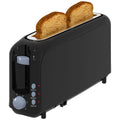 2-Slice Toaster with 10" Extra Long Slot, 6 Browning Levels, Removable Crumb Tray, Defrost, Reheat & Cancel Functions, Auto Shut-Off Safety,Black